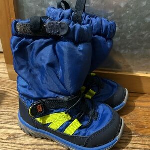 Striderite Winter Boots Warm Waterproof Toddler Boys Size 7 GUC Blue Made2Play
